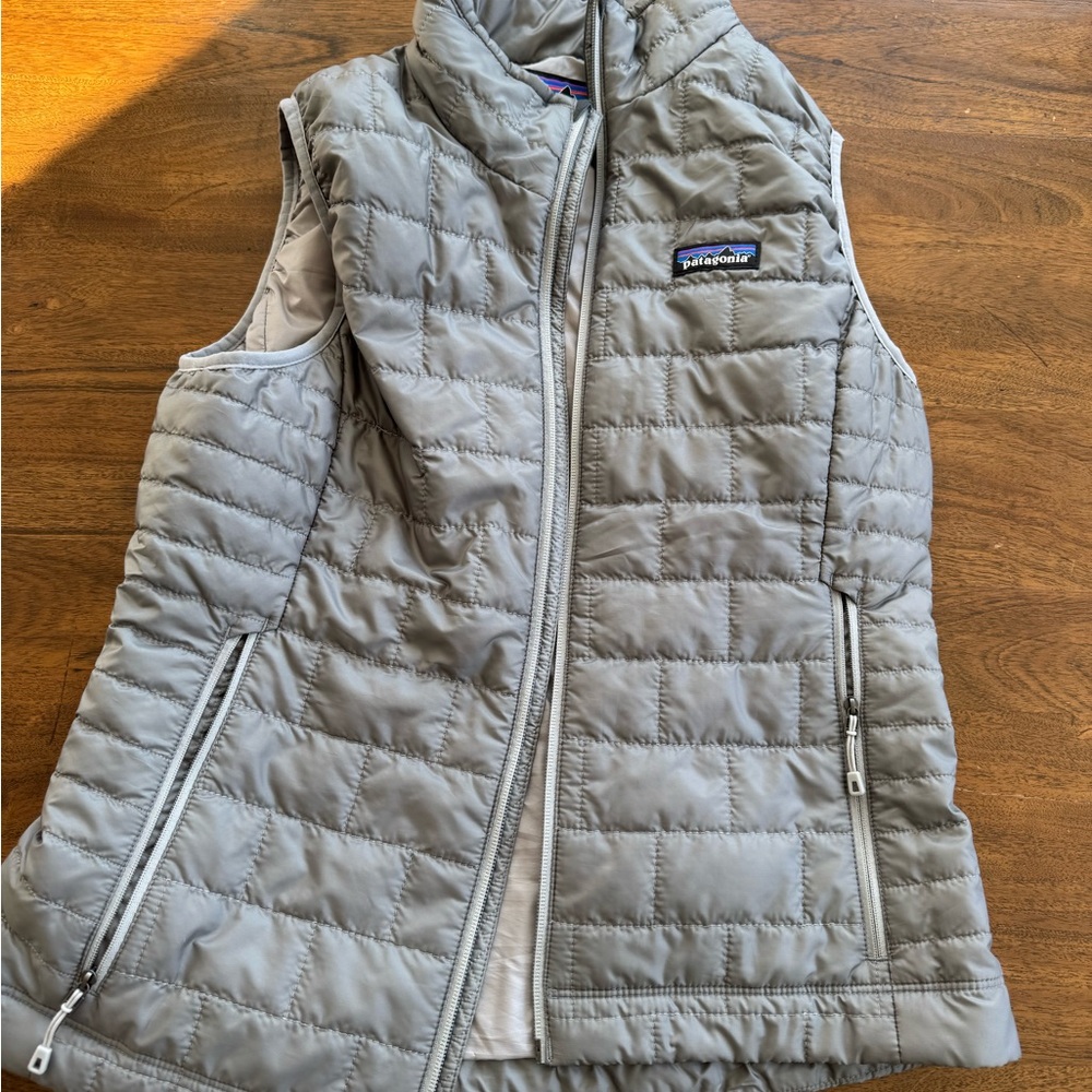 Patagonia Light Gray Quilted Vest